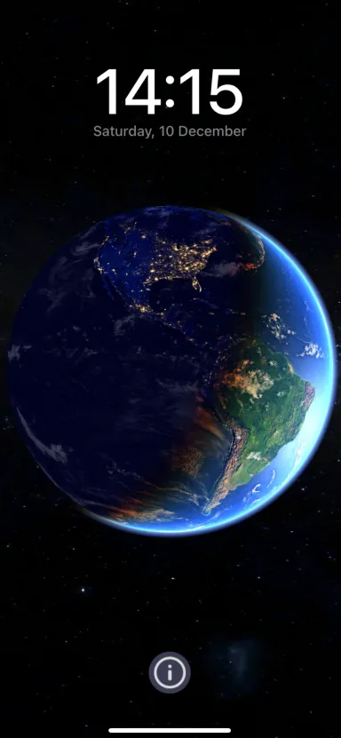 3D Earth and Moon astronomy screen