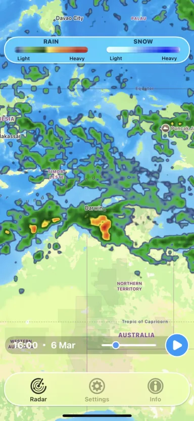 Rain Radar live rain map preview
